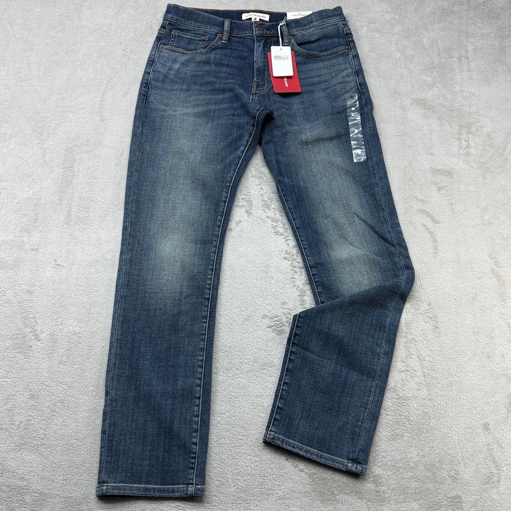 Lucky Brand 410 Athletic Straight Jeans Mens 30x32 Blue CoolMax Denim NEW